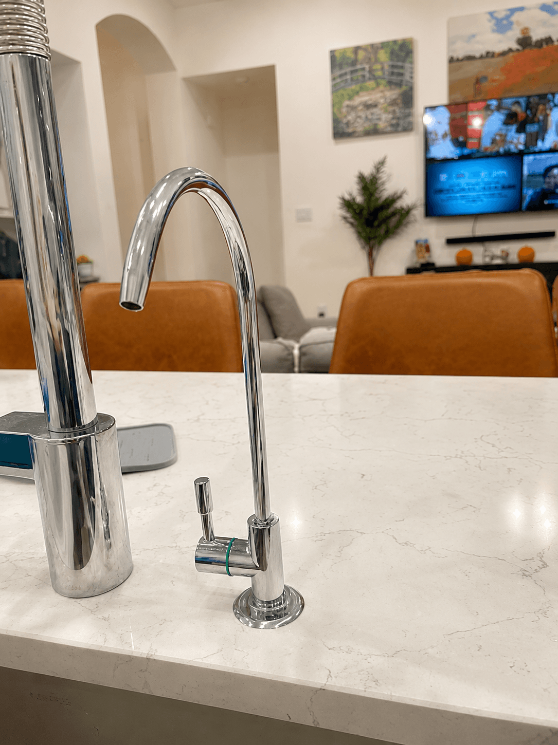 Reverse osmosis drinking water faucet installed on a Lakewood Ranch kitchen counter