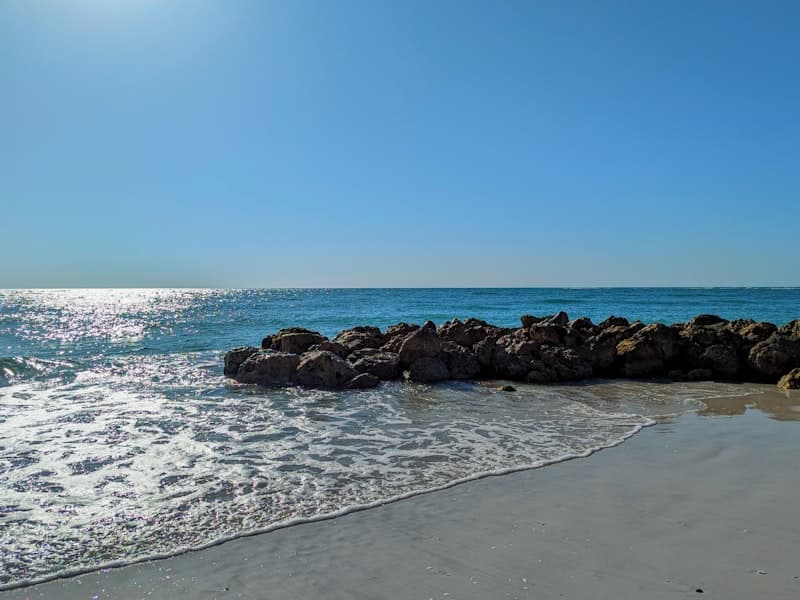 Gulf beach with turquoise water